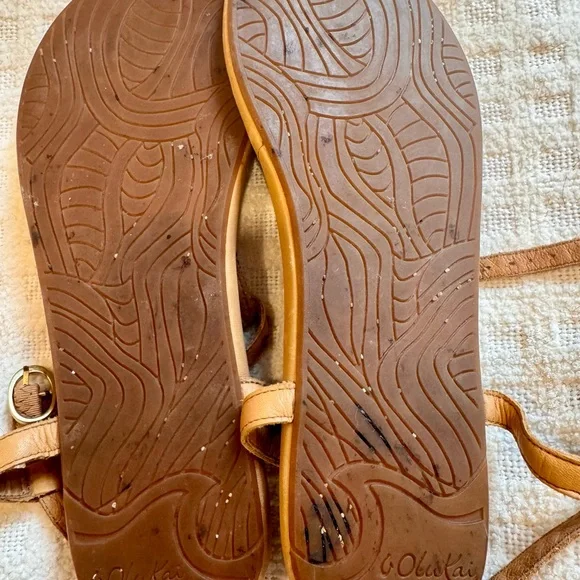 OluKai Tan Leather Gladiator Sandals - Picture 4 of 4